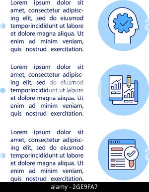 Icone della linea di concetto di base UX con testo Illustrazione Vettoriale