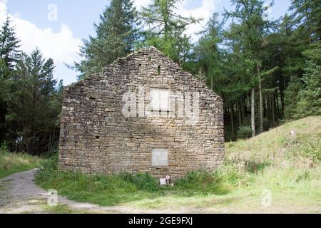 Abbandonato edificio agricolo nella Macclesfield Forest Macclesfield Cheshire Inghilterra Foto Stock