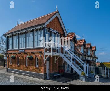 Scatola del segnale della stazione Wolferton. Foto Stock