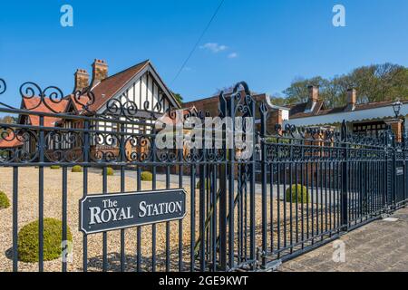 Vista della stazione di Wolferton, che era la Royal Station. Foto Stock