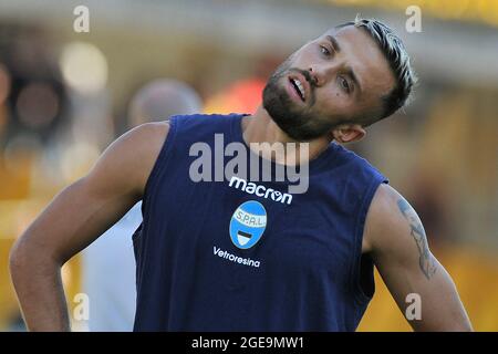 Federico di Francesco Spal giocatore, durante la partita di Coppa Italia rta Benevento vs Spal risultato finale 2-1, partita disputata allo stadio del Ciro Vigorito in B. Foto Stock