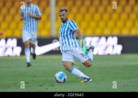 Federico di Francesco Spal giocatore, durante la partita di Coppa Italia rta Benevento vs Spal risultato finale 2-1, partita disputata allo stadio del Ciro Vigorito in B. Foto Stock