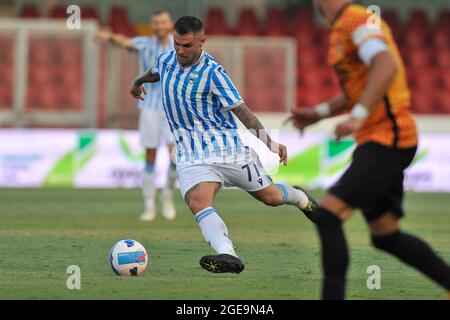 Federico Viviani Spal giocatore, durante la partita di Coppa Italia rta Benevento vs Spal risultato finale 2-1, ha giocato allo stadio Ciro Vigorito di Beneve Foto Stock
