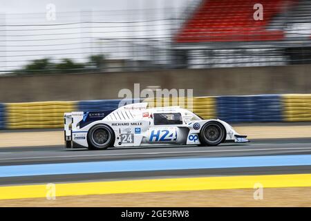 Le Mans, Francia. 18 agosto 2021. Le Mans, Francia. 18 agosto 2021. MissionH24, azione durante le sessioni di prove libere e qualifiche della 24 ore di le Mans 2021, 4° round del Campionato Mondiale FIA Endurance 2021, FIA WEC, sul circuito della Sarthe, dal 18 al 22 agosto 2021 a le Mans, Francia - Foto Xavi Bonilla / DPPI Credit: Agenzia fotografica indipendente/Alamy Live News Foto Stock