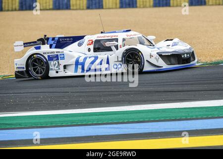 Le Mans, Francia. 18 agosto 2021. Le Mans, Francia. 18 agosto 2021. MissionH24, azione durante le sessioni di prove libere e qualifiche della 24 ore di le Mans 2021, 4° round del Campionato Mondiale FIA Endurance 2021, FIA WEC, sul circuito della Sarthe, dal 18 al 22 agosto 2021 a le Mans, Francia - Foto Xavi Bonilla / DPPI Credit: Agenzia fotografica indipendente/Alamy Live News Foto Stock