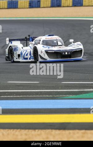 Le Mans, Francia. 18 agosto 2021. Le Mans, Francia. 18 agosto 2021. MissionH24, azione durante le sessioni di prove libere e qualifiche della 24 ore di le Mans 2021, 4° round del Campionato Mondiale FIA Endurance 2021, FIA WEC, sul circuito della Sarthe, dal 18 al 22 agosto 2021 a le Mans, Francia - Foto Xavi Bonilla / DPPI Credit: Agenzia fotografica indipendente/Alamy Live News Foto Stock