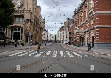 Vista sulla Marixstraat a Amsterdam Paesi Bassi 16-8-2021 Foto Stock