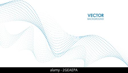 Sfondo onda puntini astratti. Illustrazione vettoriale. Illustrazione Vettoriale