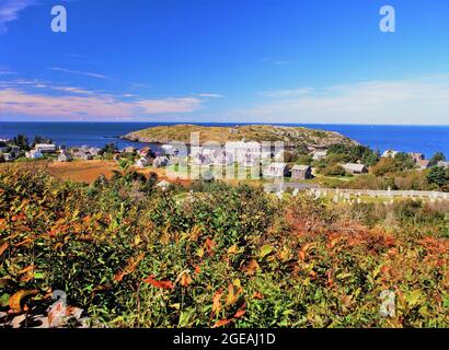 Isola di Monhegan al largo della costa del Maine Foto Stock