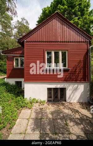 für, Einsteinhaus, Landhaus 1929 Albert Einstein, von Konrad Wachsmann erbaut, Gartenhaus Foto Stock