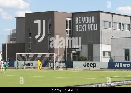 Torino, Italia. 18 agosto 2021. Juventus Trainig Ground durante la UEFA Women's Champions League, Round 1 - CP - Gruppo 8 tra Juventus e Kamenica Sasa il 18 agosto 2021 presso il Juventus Training Center di Vinovo - Foto Nderim Kaceli Credit: Independent Photo Agency/Alamy Live News Foto Stock