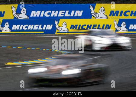 Le Mans, Francia. 18 agosto 2021. Le Mans, Francia. 18 agosto 2021. Illustrazione durante le prove libere e le sessioni di qualifica della 24 ore di le Mans 2021, 4° round del Campionato Mondiale FIA Endurance 2021, FIA WEC, sul circuito de la Sarthe, dal 18 al 22 agosto 2021 a le Mans, Francia - Foto Frederic le Floc'h / DPPI Credit: Agenzia fotografica indipendente/Alamy Live News Foto Stock