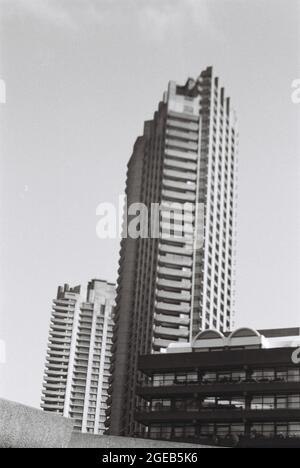 Una serie di foto scattate nella tenuta barbicana su 35mm in bianco e nero Foto Stock