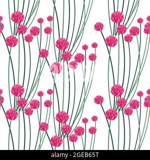 Fiori in fiore, flora e fogliame vettore modello Illustrazione Vettoriale