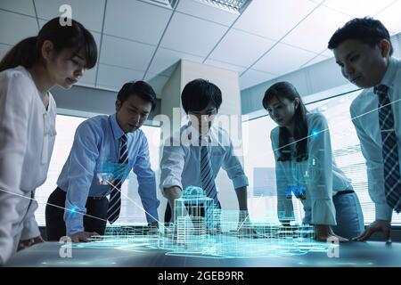 La gente di affari in una riunione Foto Stock