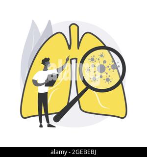 Diagnosi di asma bronchiale illustrazione vettoriale del concetto astratto. Illustrazione Vettoriale