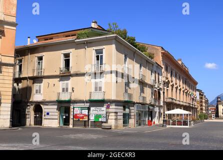 Luglio 10 2021 Avellino, Italia: Vista sulla città in corso Vittorio Emanuele II Foto Stock