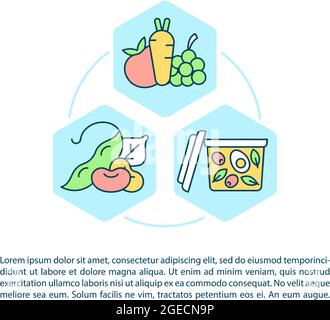 Suggerimenti per la pianificazione dei pasti icone della linea di concetto con testo Illustrazione Vettoriale