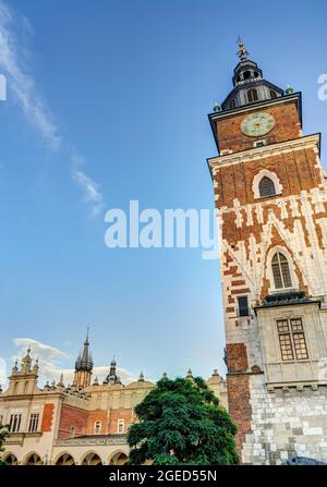 Città vecchia di Cracovia, immagine HDR Foto Stock