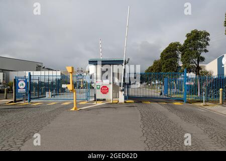 Colac, Australia, 21 luglio 2020. Vista generale della compagnia australiana di agnello chiusa a Colac a causa del COVID-19. Victoria ha registrato 374 nuovi casi durante la notte con 3 ulteriori morti, le opere di carne presso l'Australian Lamb Company ha registrato 12 casi positivi ed è stato costretto a chiudere le porte. Credit: Keating/Speed Media/Alamy Live News Foto Stock