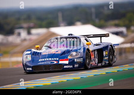 46 Macari Joe (gbr), Maserati MC12 GT1, azione durante le 2021 Endurance Racing Legends sul circuito des 24 Heures du Mans, dal 18 al 21 agosto 2021 a le Mans, Francia - Foto Joao Filipe/DPPI Foto Stock