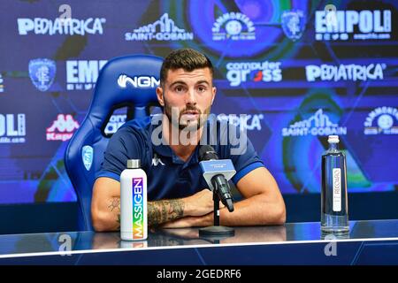 Empoli, Italia. 19 agosto 2021. Patrick Cutrone (Empoli) Durante Presentazione Patrick Cutrone nuovo concerto Empoli FC, Altro in Empoli, Italia, 19 agosto 2021 Credit: Independent Photo Agency/Alamy Live News Foto Stock