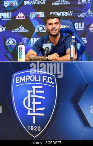 Empoli, Italia. 19 agosto 2021. Patrick Cutrone (Empoli) Durante Presentazione Patrick Cutrone nuovo concerto Empoli FC, Altro in Empoli, Italia, 19 agosto 2021 Credit: Independent Photo Agency/Alamy Live News Foto Stock