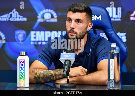 Empoli, Italia. 19 agosto 2021. Patrick Cutrone (Empoli) Durante Presentazione Patrick Cutrone nuovo concerto Empoli FC, Altro in Empoli, Italia, 19 agosto 2021 Credit: Independent Photo Agency/Alamy Live News Foto Stock