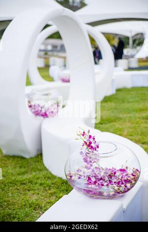 area ricevimento per matrimoni Foto Stock