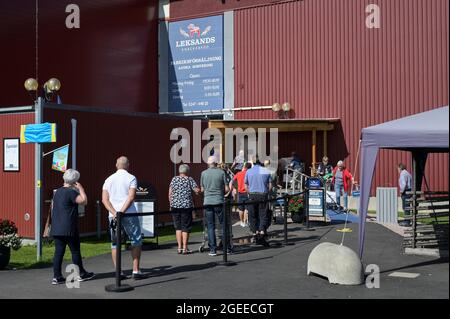 SVEZIA, Leksand, fabbrica di pani croccanti Leksands Knäckebröd, negozio di fabbrica / SCHWEDEN, Leksand, Knäckebrotfabrik Leksands Knäckebröd, Fabrik Verkauf Foto Stock