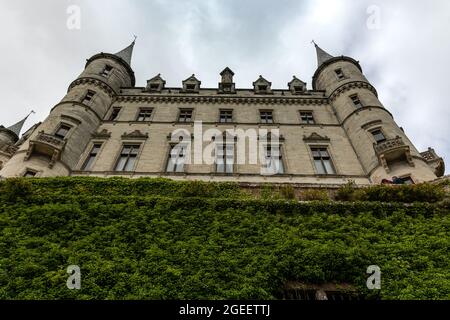 Dunrobin Castle è una casa signorile in Sutherland, nella zona delle Highlands della Scozia e il sedile della famiglia del Conte di Sutherland Foto Stock