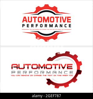 Il negozio di assistenza per riparazioni automobilistiche fornisce il logo Illustrazione Vettoriale