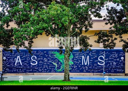 La scuola di Alabama di Matematica & Scienza è illustrata, 14 agosto 2021, a Mobile, Alabama. La scuola superiore residenziale pubblica è stata fondata nel 1989. Foto Stock