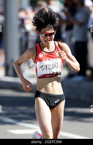 Sapporo, Giappone. 7 ago 2021. Ayuko Suzuki (JPN) Atletica : Maratona femminile durante i Giochi Olimpici di Tokyo 2020 al Parco Sapporo Odori di Sapporo, Giappone . Credit: AFLO SPORT/Alamy Live News Foto Stock