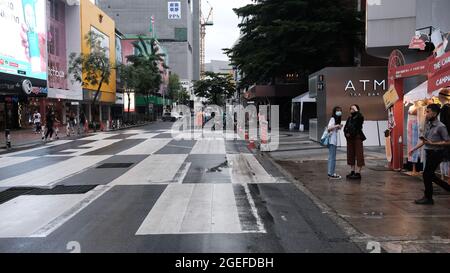 Area commerciale di Siam Square durante la Soft Opening dopo il primo blocco Pandemic Foto Stock