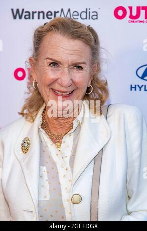 Los Angeles, Stati Uniti. 19 ago 2021. Juliet Maryon Mills, Maxwell Caulfield partecipa all'Outfest Film Festival prima di 'The Sixth Reel' alla Directors Guild of America, Los Angeles, CA il 19 agosto 2021 Credit: Eugene Powers/Alamy Live News Foto Stock