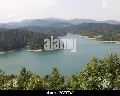 Lago di Lokve - Lago di Lokvarsko (Lokve, Primorje-Gorski Kotar County, Croazia) Foto Stock