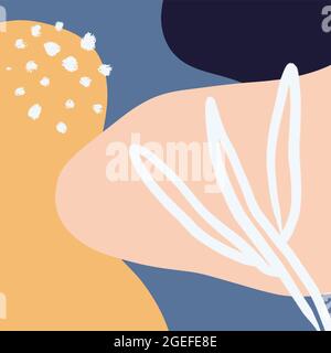arte astratta design piatto stile minimalismo Illustrazione Vettoriale