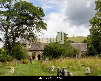 Chiesa di Kettlewell a Wharfedale, Yorkshire Dales, Regno Unito. Foto Stock