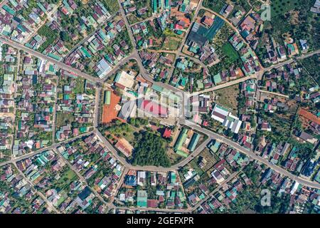 Mappa della città di Nizza Bao Loc nella provincia di Lam Dong nel Vietnam meridionale Foto Stock