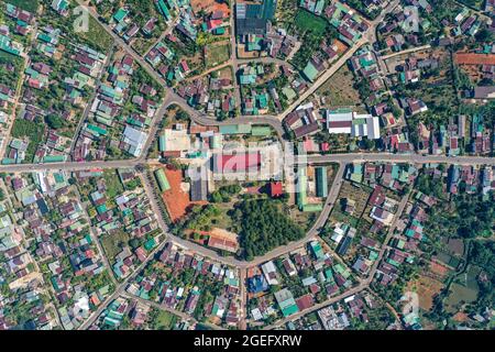 Mappa della città di Nizza Bao Loc nella provincia di Lam Dong nel Vietnam meridionale Foto Stock