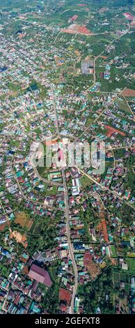 Mappa della città di Nizza Bao Loc nella provincia di Lam Dong nel Vietnam meridionale Foto Stock