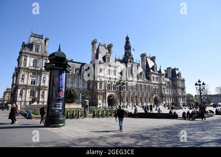 Parigi (Francia): Il municipio nel 4° arrondissement (quartiere) Foto Stock