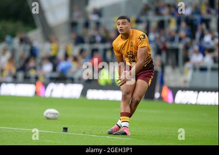 Leeds, Inghilterra - 19 agosto 2021 - Will Pryce of Huddersfield Giants durante la Rugby League Betfred Super League Leeds Rhinos vs Huddersfield Giants allo stadio Emerald Headingley di Leeds, Regno Unito Dean Williams Foto Stock