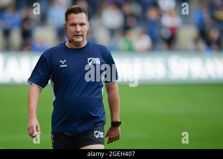 Leeds, Inghilterra - 19 agosto 2021 - Recheree ben Thaler durante la Rugby League Betfred Super League Leeds Rhinos vs Huddersfield Giants allo stadio Emerald Headingley di Leeds, Regno Unito Dean Williams Foto Stock