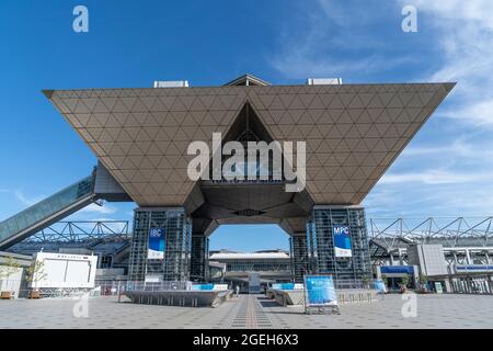 Tokyo, Giappone. 20 ago 2021. Esterno del centro stampa principale all'interno di Tokyo Big Sight a Tokyo 2020 Summer Paralympic Games a Tokyo, Giappone il 20 agosto 2021. (Foto di Lev Radin/Sipa USA) Credit: Sipa USA/Alamy Live News Foto Stock