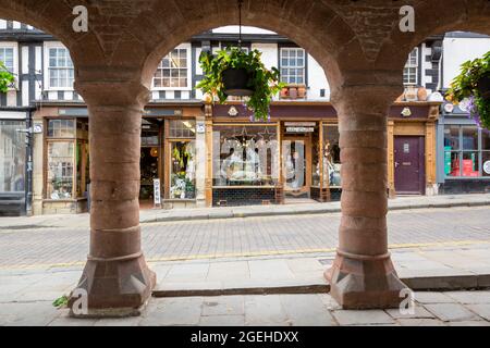 L'edificio della casa di mercato, Ross su Wye, Herefordshire, Regno Unito Foto Stock