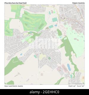 Pfarrkirchen bei Bad Hall, Steyr-Land District, Austria, Austria superiore, N 48 1' 49'', e 14 11' 56''', mappa, mappa senza tempo pubblicata nel 2021. Viaggiatori, esploratori e avventurieri come Florence Nightingale, David Livingstone, Ernest Shackleton, Lewis and Clark e Sherlock Holmes si sono affidati alle mappe per pianificare i viaggi verso gli angoli più remoti del mondo, Timeless Maps sta mappando la maggior parte delle località del mondo, mostrando il successo di grandi sogni Foto Stock