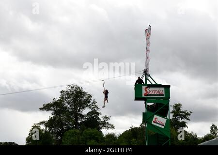 Zipwire Cotswold Show Cirencester Inghilterra uk 2021 Foto Stock