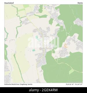 Haselsdorf, Politischer Bezirk Graz-Umgebung, Austria, Stiria, N 46 59' 19'', e 15 20' 37''', mappa, Mappa senza tempo pubblicata nel 2021. Viaggiatori, esploratori e avventurieri come Florence Nightingale, David Livingstone, Ernest Shackleton, Lewis and Clark e Sherlock Holmes si sono affidati alle mappe per pianificare i viaggi verso gli angoli più remoti del mondo, Timeless Maps sta mappando la maggior parte delle località del mondo, mostrando il successo di grandi sogni Foto Stock